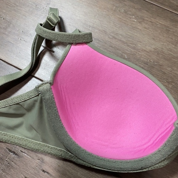 5 for $25 Pink Victoria's Secret wear everywhere lightly lined bra olive‎ green - Picture 7 of 7